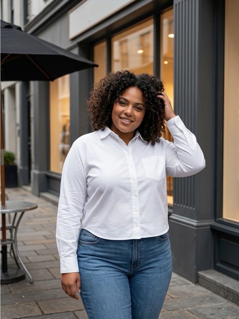 Gap cotton Women's White Button-Down Shirt